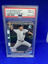 2019 Bowman Draft Chrome Sky Blue Ref. Hayden Wesneski #BDC-177 PSA 10 GEM MT