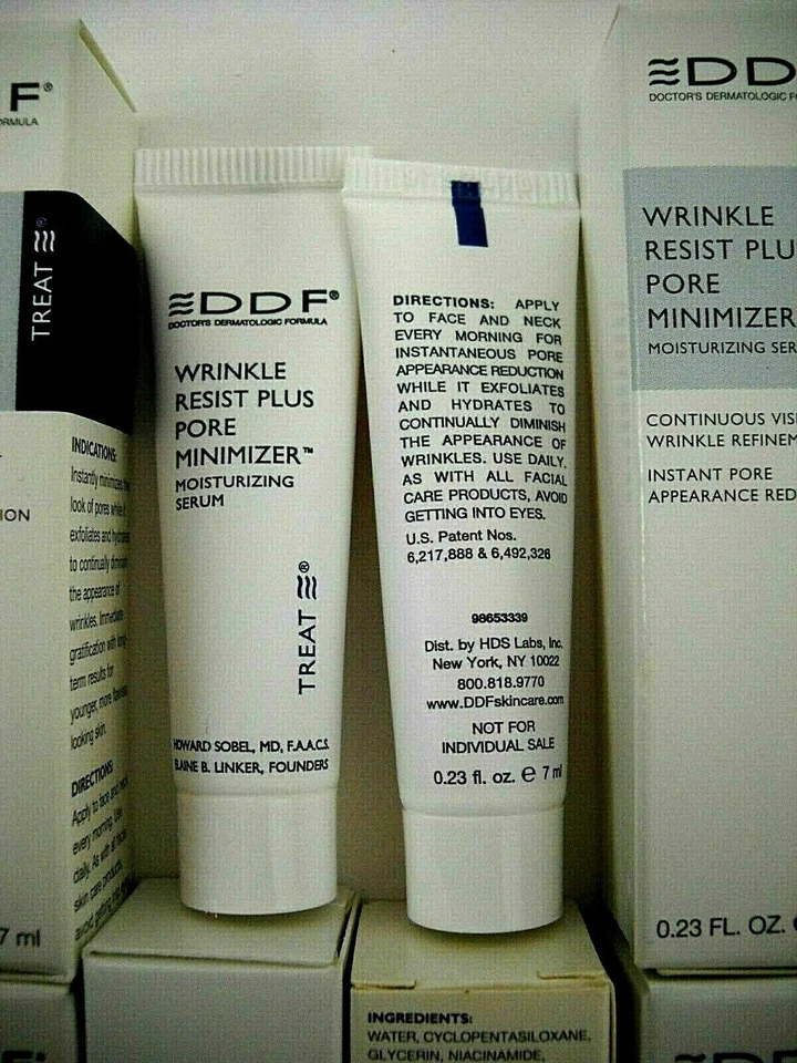 Suero hidratante minimizador de poros DDF Wrinkle Resist Plus 0,23 fl oz - SELLADO Foto 3 de 3