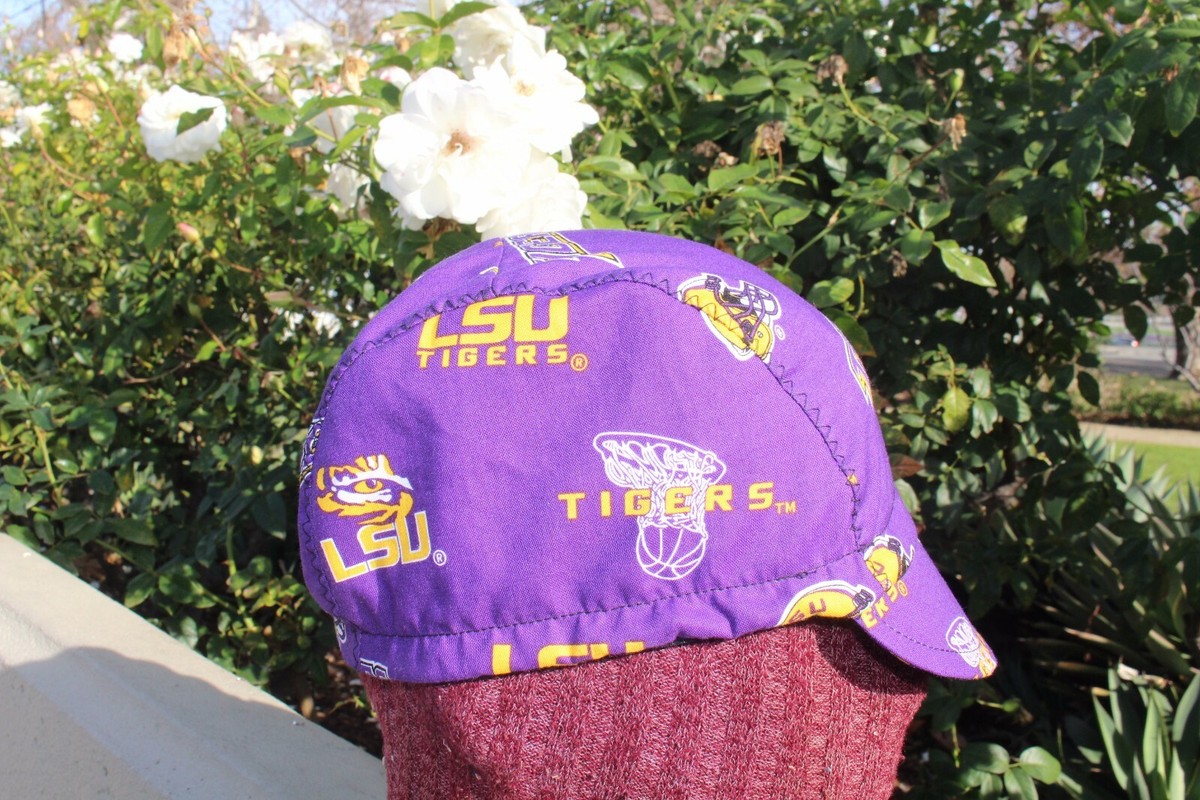 Cycling Cap Louisiana State University 100% Handmade in Usa Size L M S