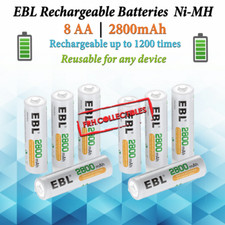 8 AA 2800mAh Rechargeable Batteries NiMH charge battery toy remote led light 3.56 per gallon