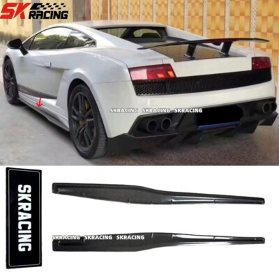 Carbon Side Skirts Extension Spoiler Fit Lamborghini Gallardo LP550 LP560 LP570