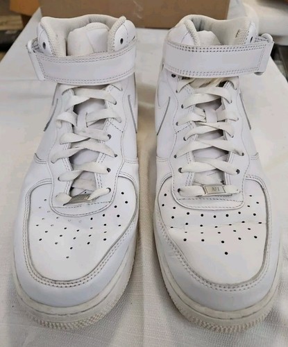 Nike Air Force 1 '07 Mid Hombres Talla 10.5 Blanco Zapatos Atléticos Tenis CW2289-111 - Imagen 3 de 16