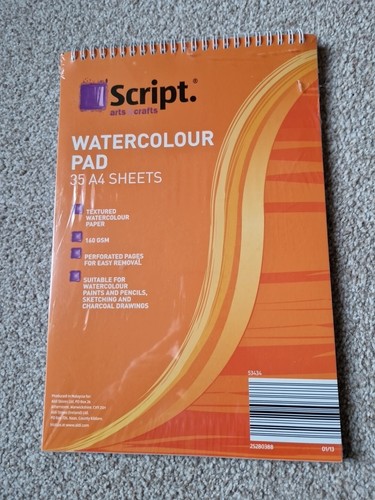 Script Watercolour Pad 35 A4 Sheets 160 Gsm | eBay UK