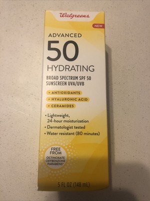 walgreens hydrating lotion spf 50