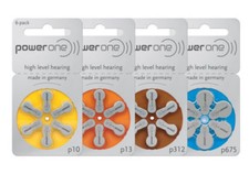 60 PowerOne Hearing Aid Batteries SIZE 10, 13, 312, Implant Made in Germany-2029