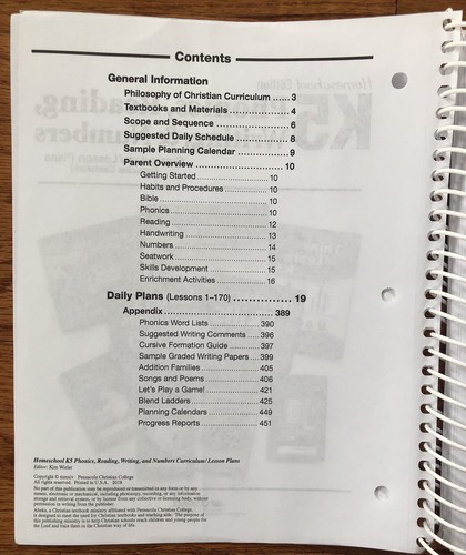 Abeka Homeschool K5 Phonics Reading Writing Numbers Curriculum Lesson Plans - Picture 13 of 17
