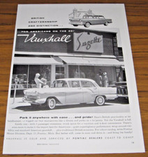 1958 Print Ad '58 British Vauxhall 4-Door Car Sold,Serviced by Pontiac Dealers