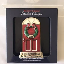 Regent Square Studio Design 2016 First Xmas Home Collectible Ornament Crystal 