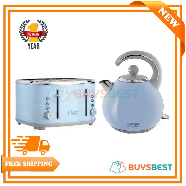 Russell Hobbs Illuminating Glass Kettle Futura 4 Slot Toaster