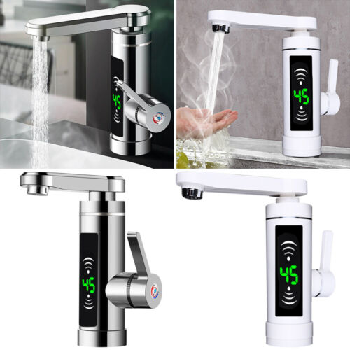 3000W Electric Heating Tap Kitchen Bathroom Fast Instant Hot Water Heater Faucet - Picture 1 of 38