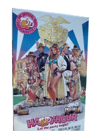 Happy Hour VHS Tape, Rare Comedy Spoof Film Video HTF OOP Vintage Film Cult - Picture 7 of 15