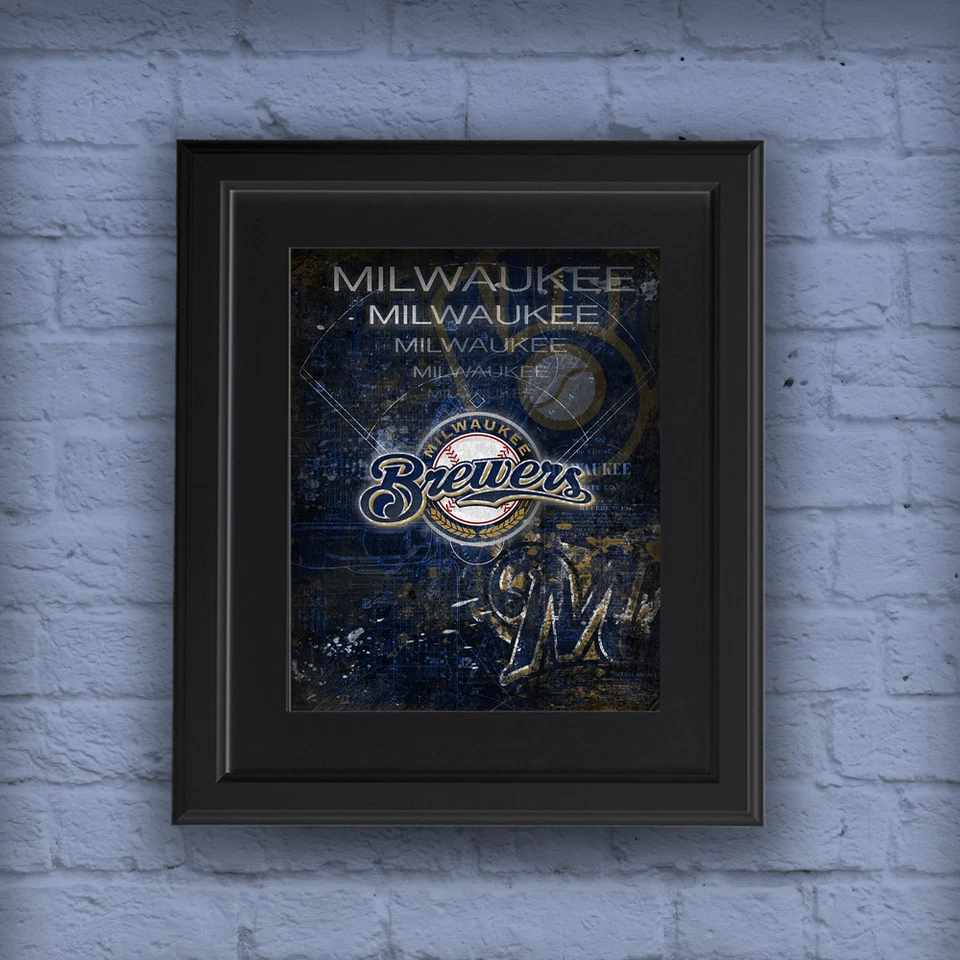 MILWAUKEE BREWERS Poster, The Brewers MLB Baseball Print Free Shipping Us - Image 4 of 4