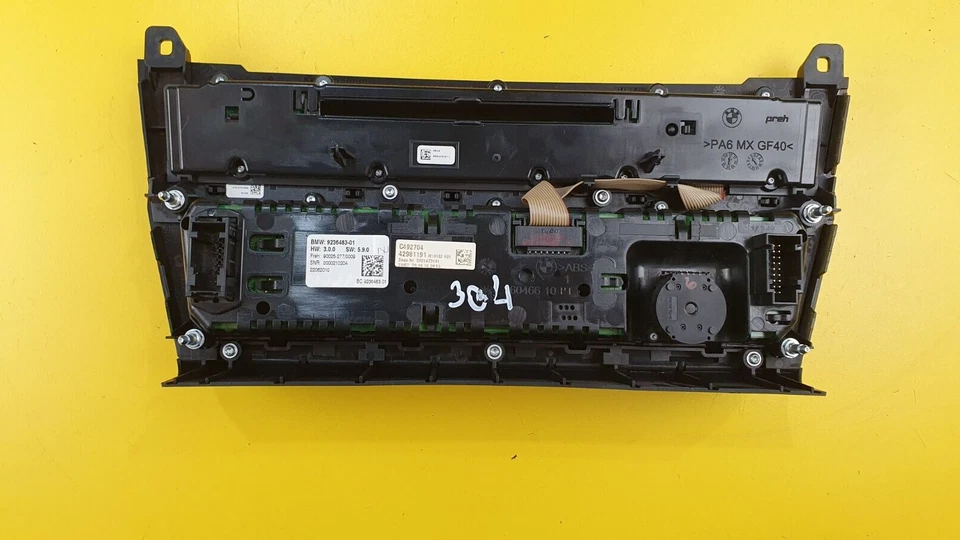 BMW 5 F10 520D 530i M SPORT 2010-2013 Panel de control térmico unidad de interruptor 9236483 Foto 4 de 4