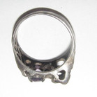925 STERLING SILVER BAND CHUNK RING Size 7.75 PURPLE STONE — photo 3