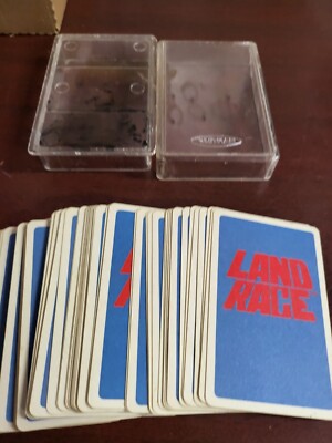 Vintage Card Game - Land Race - 1982 COMPLETE with Instr in Plastic Case