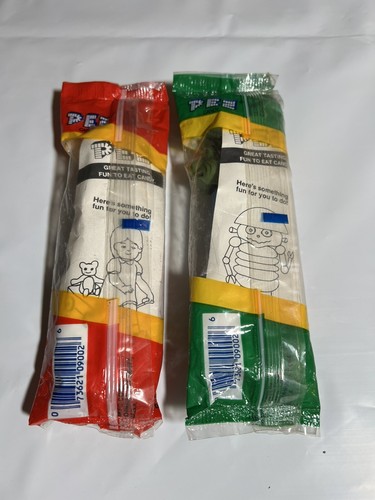 2 PEZ MR UGLY dispenser NO FEET BLUE STEM AUSTRIA SEALED Red GREEN BAG Grape - Picture 3 of 8