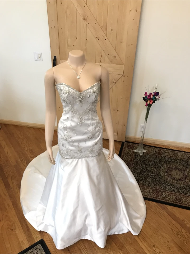 Свадебное платье Lovelle By Lazaro 👗 цвет слоновой кости размер 14 новое с бирками.  Образец платья - Изображение 3 из 4