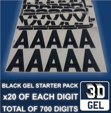 3D BLACK Gel Number Plate Making Numbers Business Equipment Wholesale Bulk x700