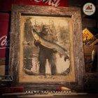 Vintage Sasquatch Bigfoot Photograph Art Print Muskie Fishing Hunting Cabin Gift
