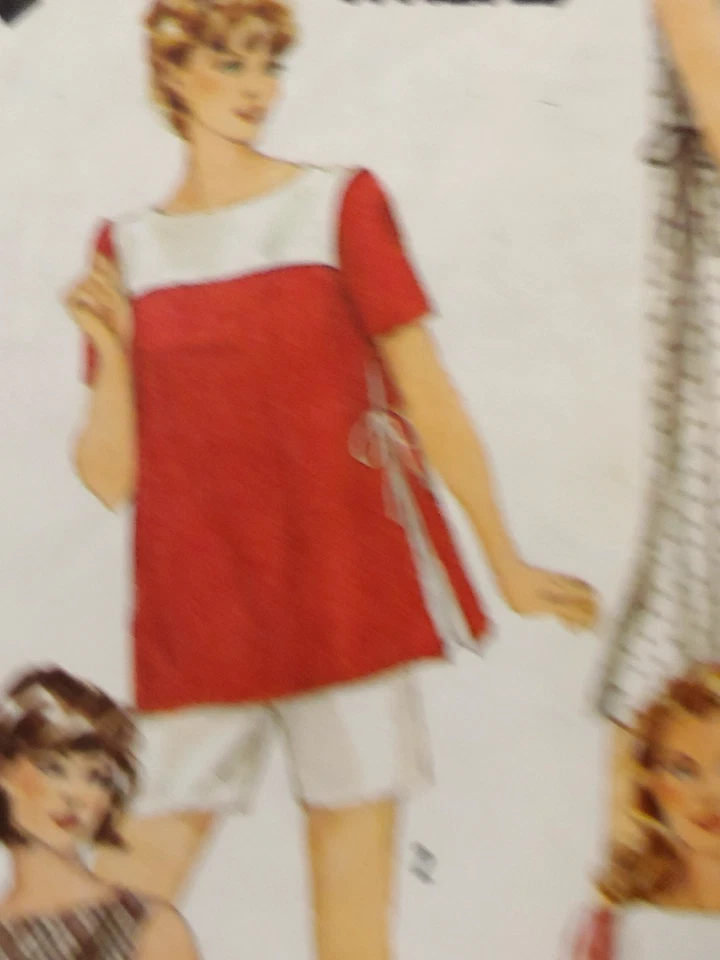 1983 Vintage Simplicity Maternity #6251 pants, shorts, dress, top, Misses Size 8 - Image 4 of 4