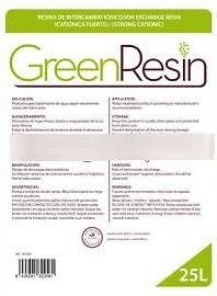 Resine per addolcitori per eliminare Calcare,sacco da 25 litri Green Resin