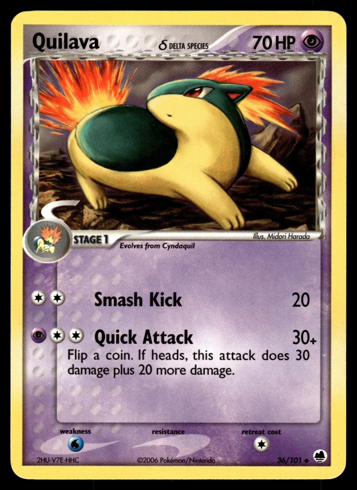 QUILAVA - 36/101 Uncommon Dragon Frontiers Pokemon LP