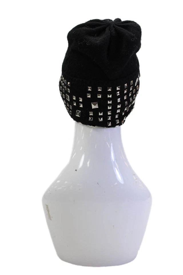 Gorro para mujer Michael Michael Kors con tachuelas tejido negro talla única Foto 3 de 4