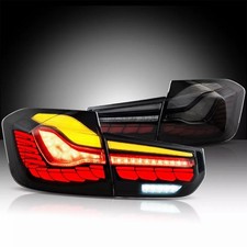 Full LED Sequential Tail Light Assembly Black Clear Lens Fit for 2012-2018 BMW