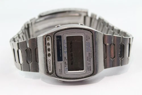 Vintage Seiko Digital Solar Watch Ref A156-5000 Solar Quartz UNTESTED