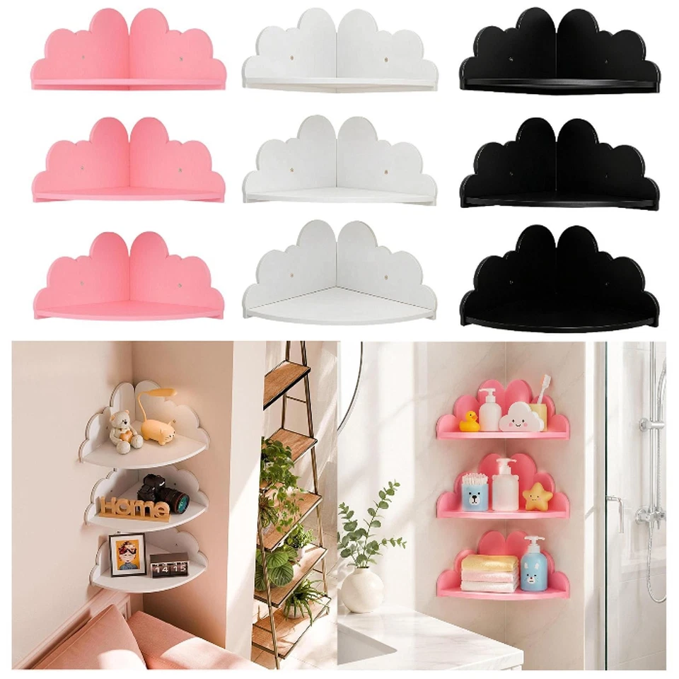 3 étagères d'angle flottantes Cloud de 25 cm pour cuisine, salon ou - Photo 1/1