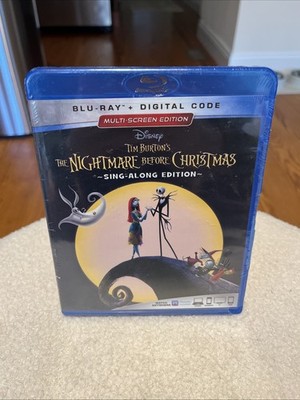 The Nightmare Before Christmas Sing Along Edition Blu-ray Tim Burton Disney NEW