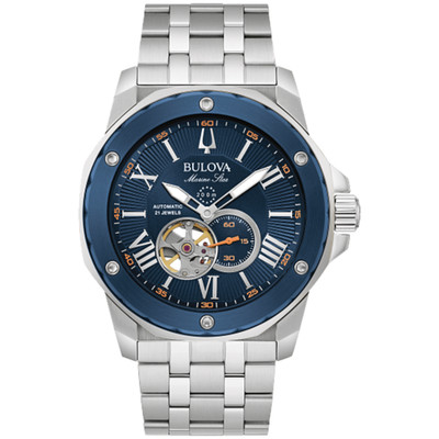 Bulova 98A302 Marine Star Stainless Steel Blue Dial Men's Watch