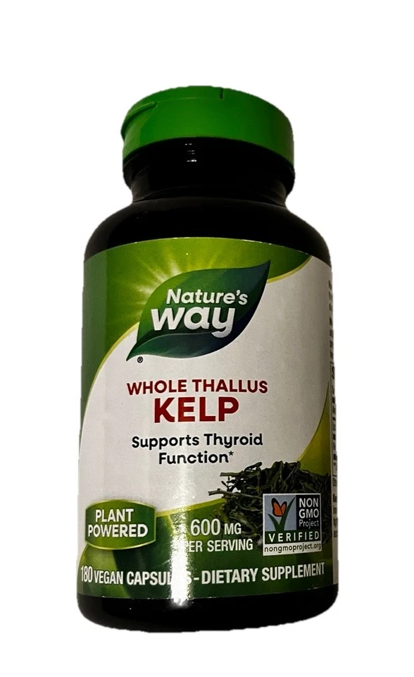NUEVO Nature's Way Kelp 600 mg 100 cápsulas de conteo caducidad 31/05/2028 Foto 4 de 4