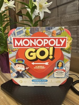 Hasbro Monopoly GO! Landmark Rush Board Game Includes Code for Free Token