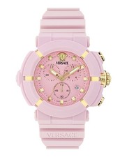 Versace Mens  Pink 45mm Strap Fashion Watch