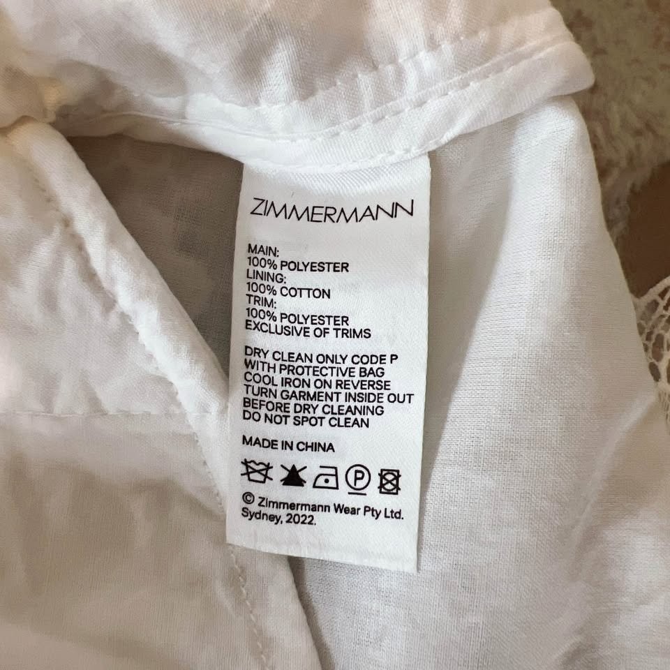 Zimmermann Raie Lace Mini Dress 0 / AU 8 / US 4 White Bridal Wedding Cocktail image 10