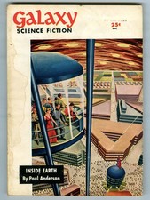 Rare April 1951 GALAXY SCIENCE FICTION Magazine! Inside Earth by Poul ANDERSON!