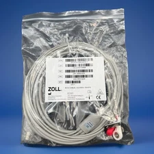 ZOLL 8000-0025 3-Lead ECG CABLE, 3LD AHA, SNAPS *BRAND-NEW*