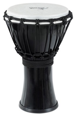 Djembe 7'' Percussion Trommel PVC Kunststoff Fell klein Kinder Schnur schwarz