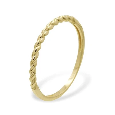 Damenring twisted Gold 333 Ring 1,7mm Größen 50 52 54 56 58 - Bild 1 von 2