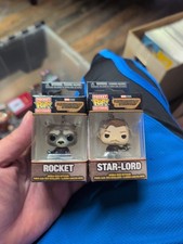 Funko POP Llavero de Bolsillo Cohete y Estrella Lord Bobble Cabeza Guardianes de la Galaxia