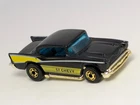 VTG Hot Wheels 1979 Hot Ones Black 57 Chevy GHO Deep Gold Base 9638 Hong Kong