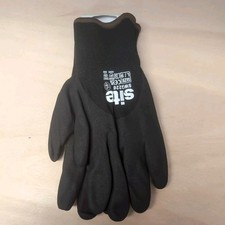 (W) Site 9/L SWG226 Thermal Nitrile Coated Gloves, Black, New