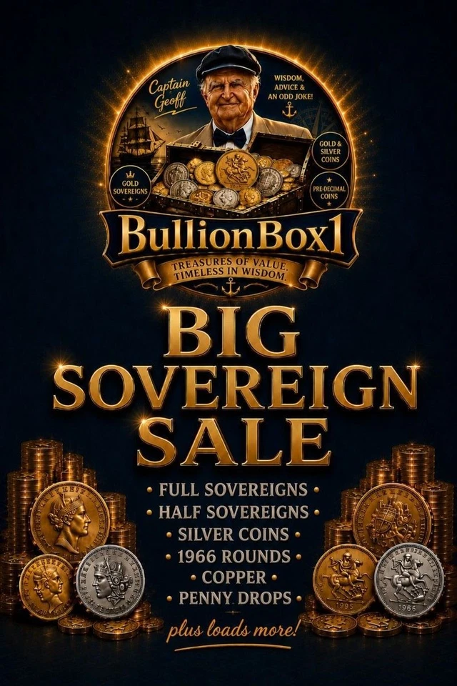 BIG SOVEREIGN SALE plus Silver Coins, 1966 Rounds, Penny Drops and more..