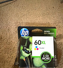 HP 60XL Genuine/Original Tri-Color Inkjet Ink Cartridge, Compatible For HP