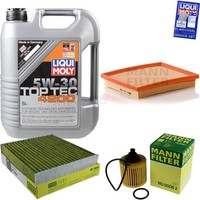 Mann Inspektionspaket 5L Liqui Moly Top Tec 5W-30 FüR Toyota Auris 1.8 Hybrid