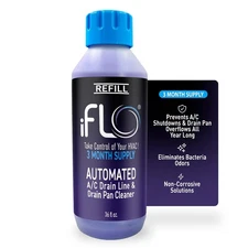 iFLO 3 Month Smart Automated AC Drain line Cleaner Cartridge (1 x 36 Fl Oz Ca...