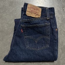 VTG 80s Levis 501 Jeans Black Bar Tack Mens 26x33 Blue Button Fly Dark Wash USA