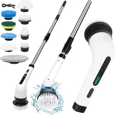 "SALE" Electric Spin Scrubber, 9 in 1 Cordless 9 Brush Heads, 2 Adjustable Speed