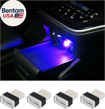 4 PCS USB LED Car Interior Atmosphere Lamp, Plug-In USB Decor Night Light, Porta